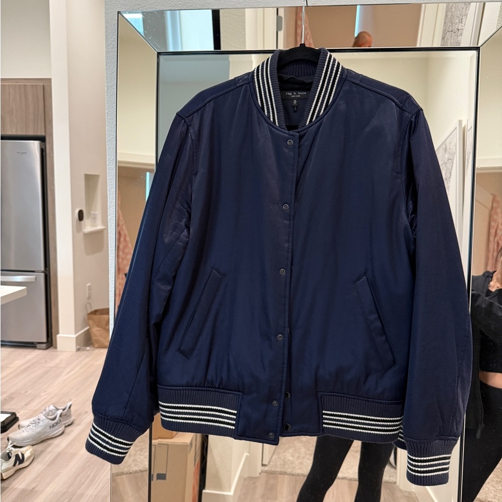 rag & bone Navy Bomber Jacket